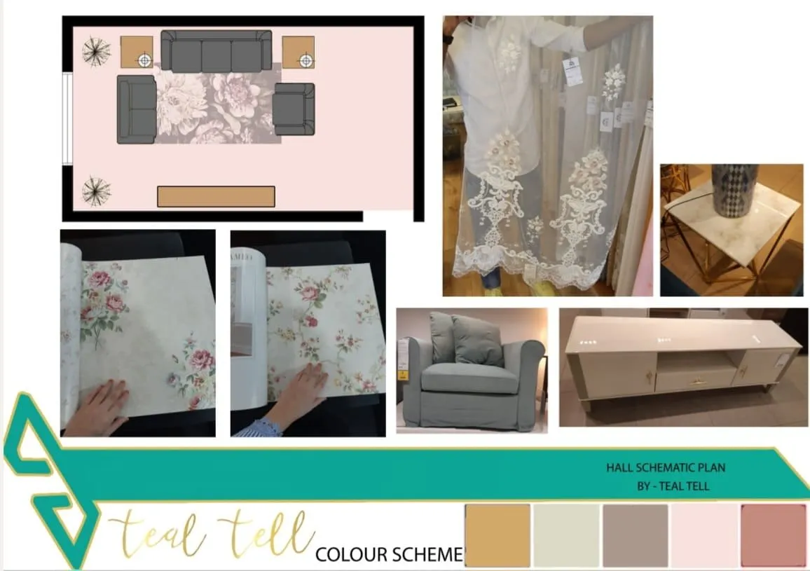 Tealtell mood board 16: materials, finishes and colour palette